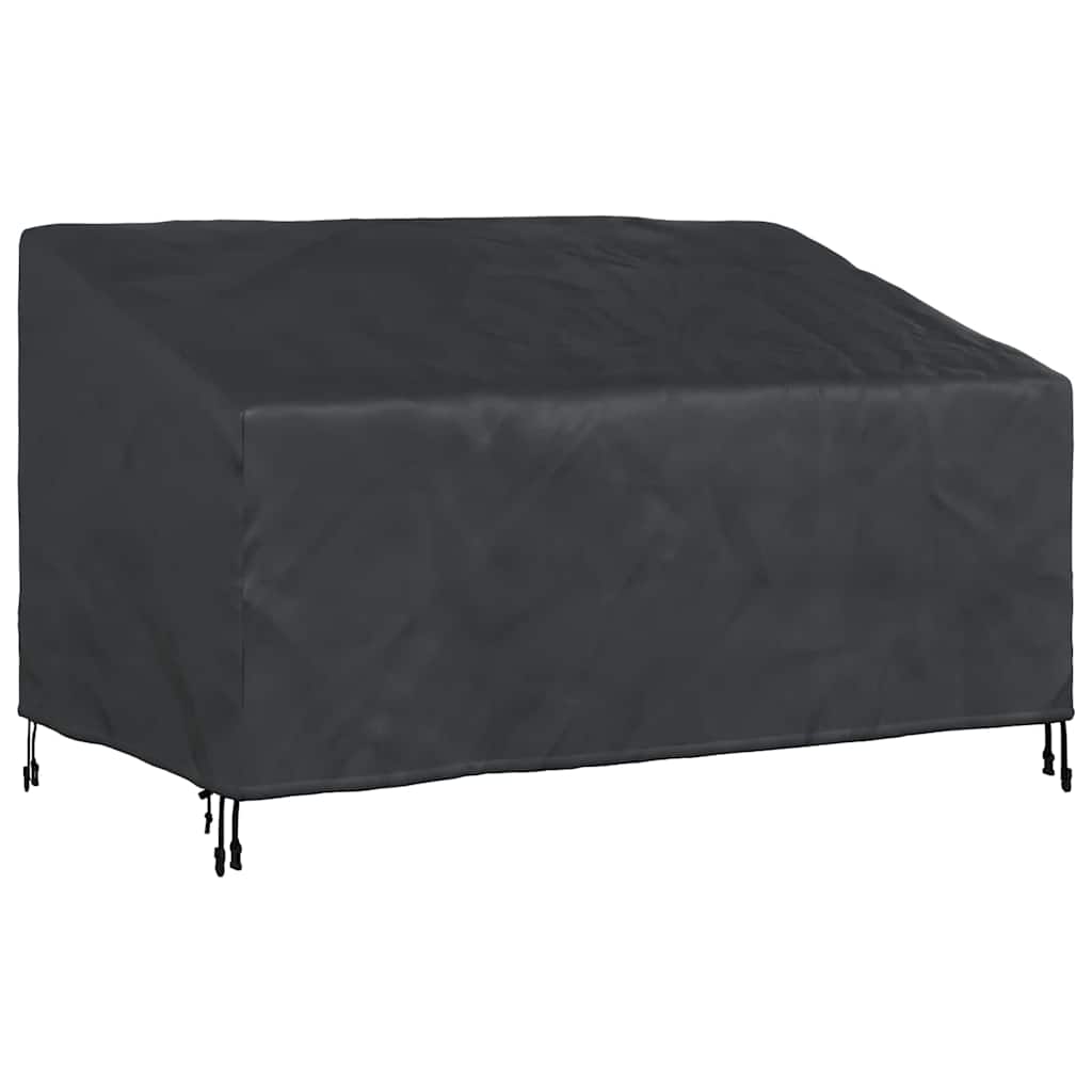 Garden Bench Cover Black 160 x 100 x 61 / 89 cm 420D fabric